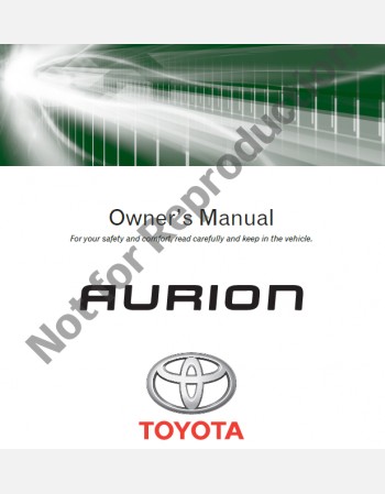 toyota aurion 2016-2017 owners manual